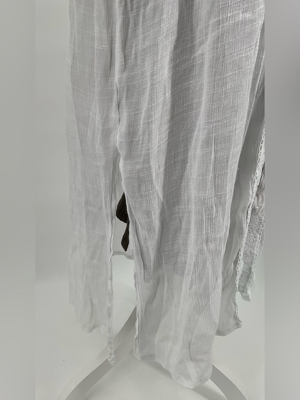 Swim Cover-up with Lace Trim & Tassel Tie One Size - Picture 8 of 10